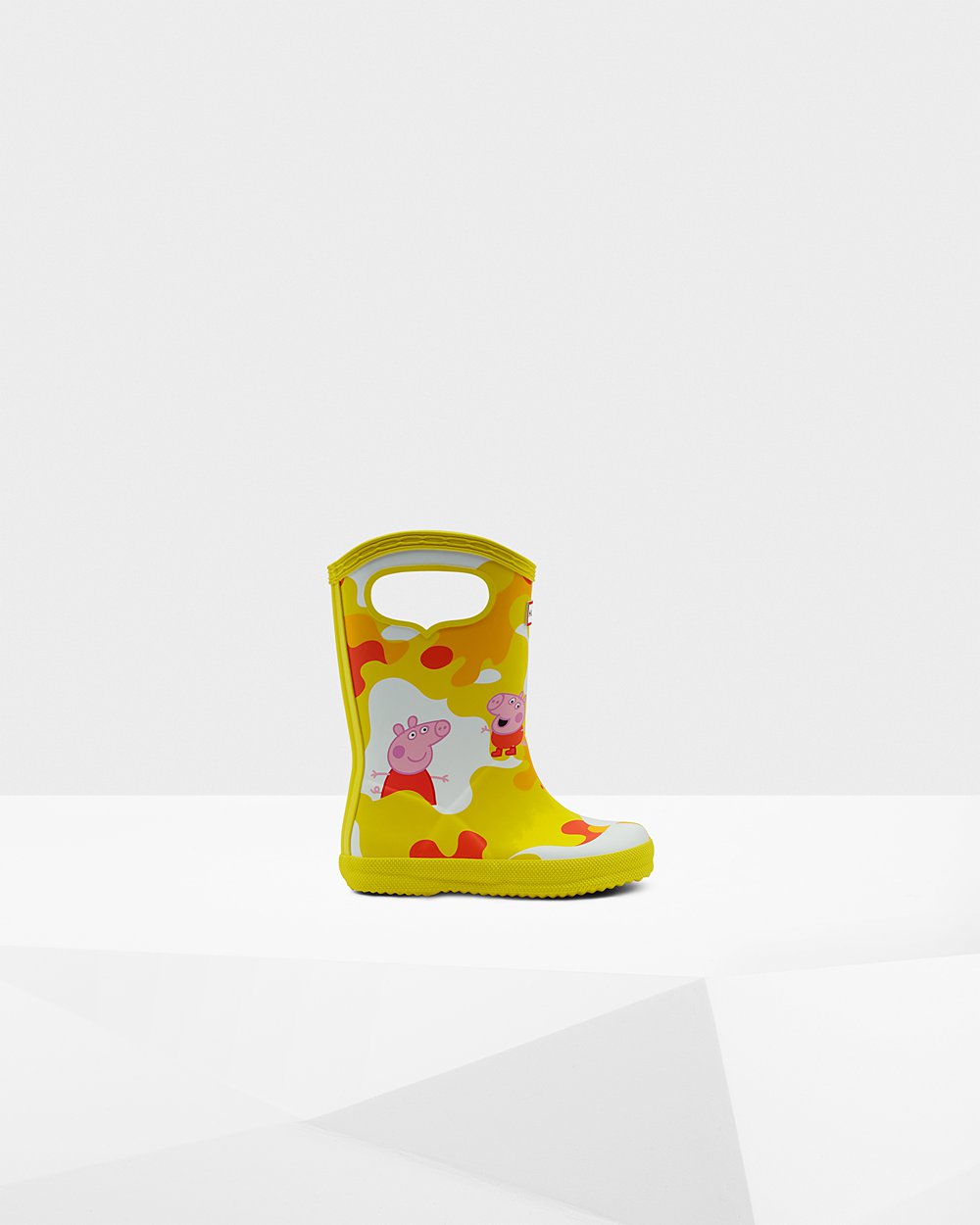 Hunter Original First Peppa Pig Grab Handle Rain Boots - Shop Online Kids Yellow - LAYPOC238